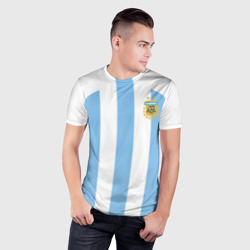 Мужская футболка 3D Slim Сборная Аргентины ЧМ 2022 - фото 2