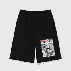 Женские шорты oversize футер хлопок Ахегао - девушки