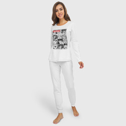 Женская пижама с лонгсливом хлопок Ахегао - девушки - фото 2