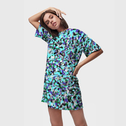 Платье-футболка 3D Абстрактные разноцветные пятна - фото 2