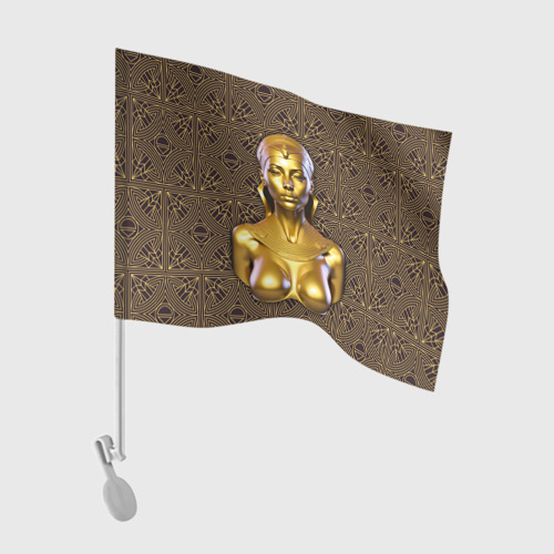 Флаг для автомобиля Золотой бюст египетской принцессы