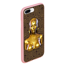 Чехол для iPhone 7Plus/8 Plus матовый Золотой бюст египетской принцессы - фото 2