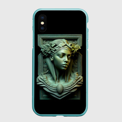 Чехол для iPhone XS Max матовый Нейросеть - барельеф античной девушки