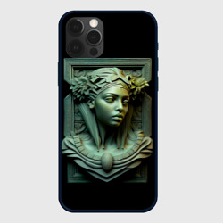 Чехол для iPhone 12 Pro Max Нейросеть - барельеф античной девушки