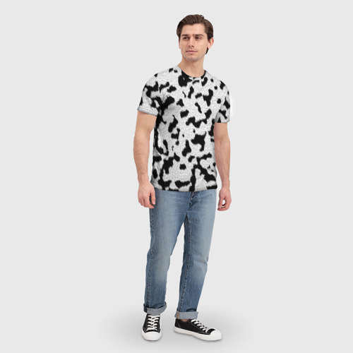 Мужская футболка 3D Далматин - текстура, цвет 3D печать - фото 5