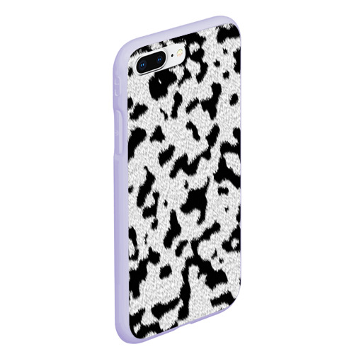 Чехол для iPhone 7Plus/8 Plus матовый Далматин - текстура, цвет светло-сиреневый - фото 3