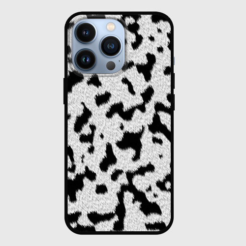 Чехол для iPhone 13 Pro Далматин - текстура, цвет черный