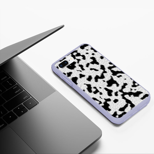 Чехол для iPhone 7Plus/8 Plus матовый Далматин - текстура, цвет светло-сиреневый - фото 5