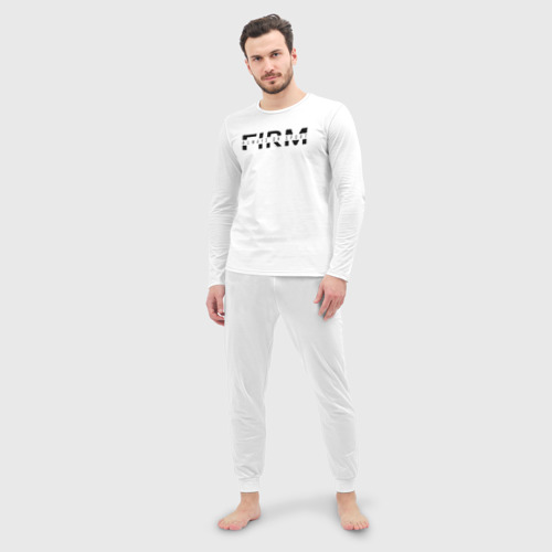 Мужская пижама с лонгсливом хлопок Firm - Always in sports, цвет белый - фото 3