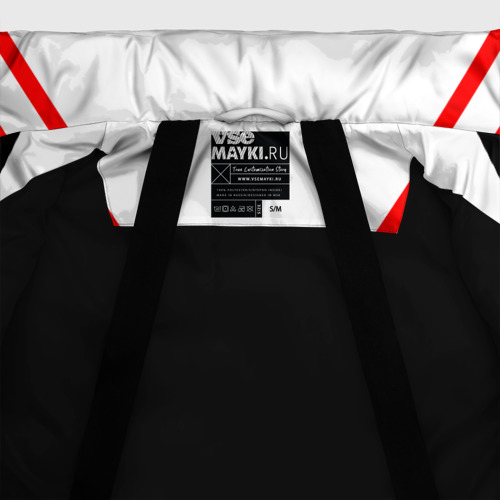 Женская зимняя куртка Oversize Firm черная с белым углом, цвет черный - фото 7