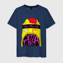 Ты пахнешь пиццей – Мужская футболка хлопок с принтом купить со скидкой в -20%