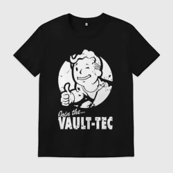 Мужская футболка хлопок Vault boy - join the Vault tec