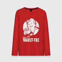 Мужской лонгслив хлопок Vault boy - join the Vault tec