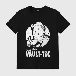Мужская футболка хлопок Vault boy - join the Vault tec