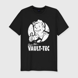 Мужская футболка хлопок Slim Vault boy - join the Vault tec