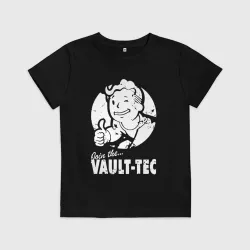 Детская футболка хлопок Vault boy - join the Vault tec