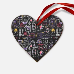 Деревянная игрушка Сердце Шпаргалка по физике на доске