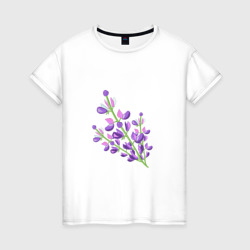 Лаванда – Женская футболка хлопок с принтом купить со скидкой в -20%