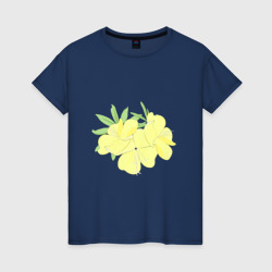 Желтые цветы – Женская футболка хлопок с принтом купить со скидкой в -20%