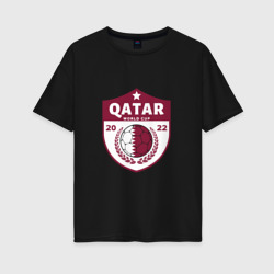 Женская футболка хлопок Oversize Qatar - World Cup