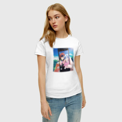 Женская футболка хлопок Друзья на фото - фото 2