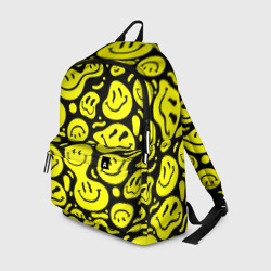 Рюкзак 3D Кислотный желтый смайлик