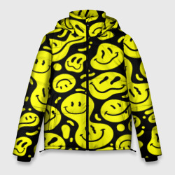 Мужская зимняя куртка 3D Кислотный желтый смайлик