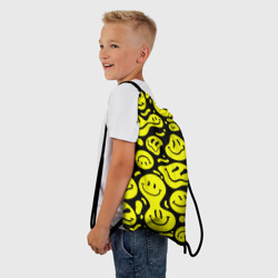 Рюкзак-мешок 3D Кислотный желтый смайлик - фото 2
