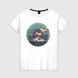 Гора Фудзи – Женская футболка хлопок с принтом купить со скидкой в -20%