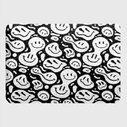 Картхолдер с принтом Emoji черно белый в стиле инди кид - фото 2