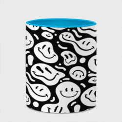 Кружка с полной запечаткой Emoji черно белый в стиле инди кид - фото 2