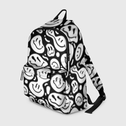 Рюкзак 3D Emoji черно белый в стиле инди кид