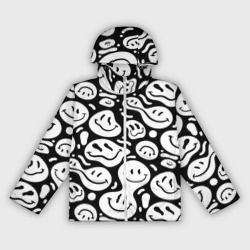 Женская ветровка 3D Emoji черно белый в стиле инди кид