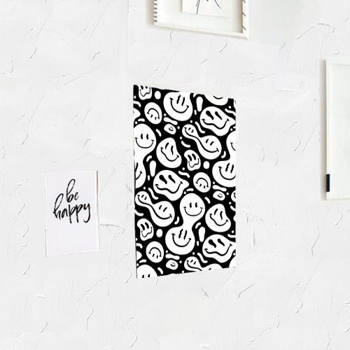 Постер Emoji черно белый в стиле инди кид - фото 3
