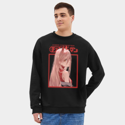 Мужской свитшот oversize без начеса хлопок Человек бензопила Пауэр girl - фото 2