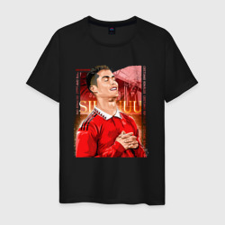 Мужская футболка хлопок Криштиану Роналду рисунок