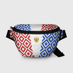Поясная сумка 3D Russia sport ромбы и герб