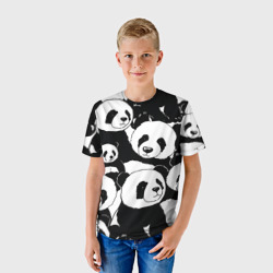 Детская футболка 3D С пандами паттерн - фото 2