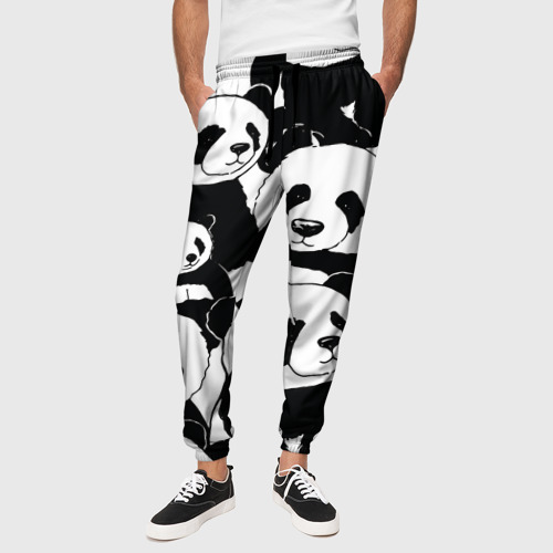 Мужские брюки 3D С пандами паттерн, цвет 3D печать - фото 4