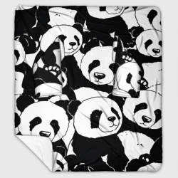 Плед с рукавами С пандами паттерн