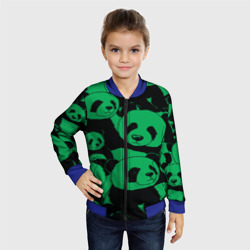 Детский бомбер 3D Panda green pattern - фото 2