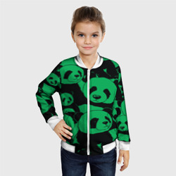 Детский бомбер 3D Panda green pattern - фото 2