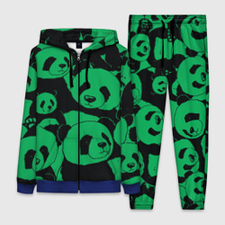 Женский костюм 3D Panda green pattern