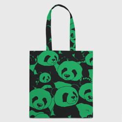 Шоппер 3D Panda green pattern