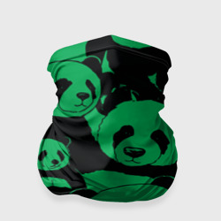 Бандана-труба 3D Panda green pattern