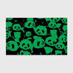 Бумага для упаковки 3D Panda green pattern