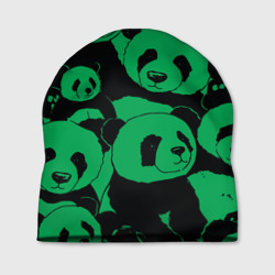 Шапка 3D Panda green pattern