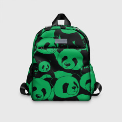 Детский рюкзак 3D Panda green pattern