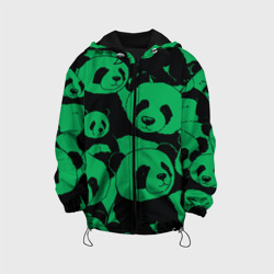 Детская куртка 3D Panda green pattern