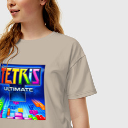 Женская футболка хлопок Oversize Tetris Ultimate - фото 2